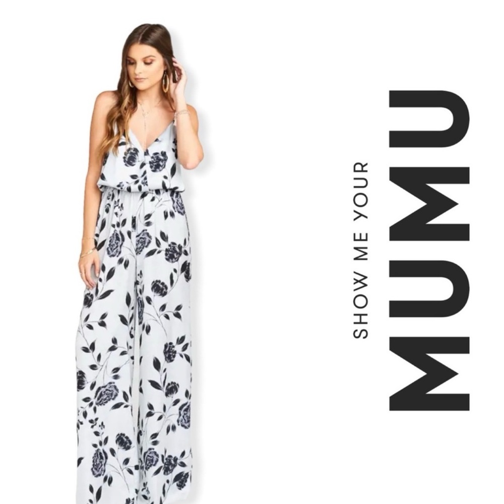Show Me Your MuMu Monochrome Floral Jumpsuit